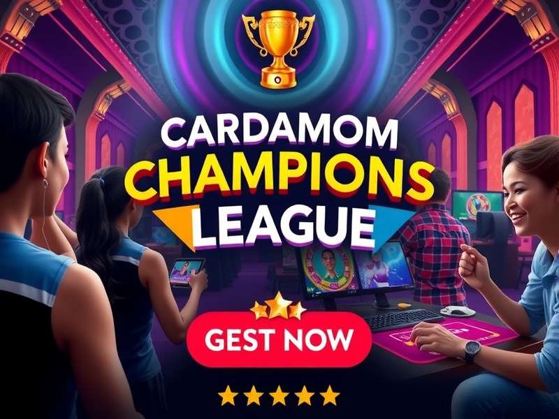 Cardamom Champions League game banner showing vibrant Indian gaming scene